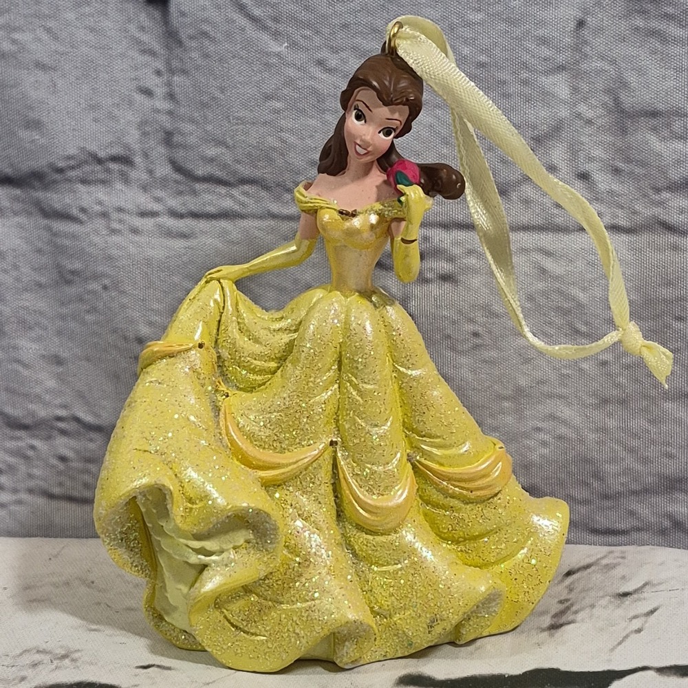 Disney Beauty And‎ The Beast Princess Belle Christmas Ornament Yellow Dress